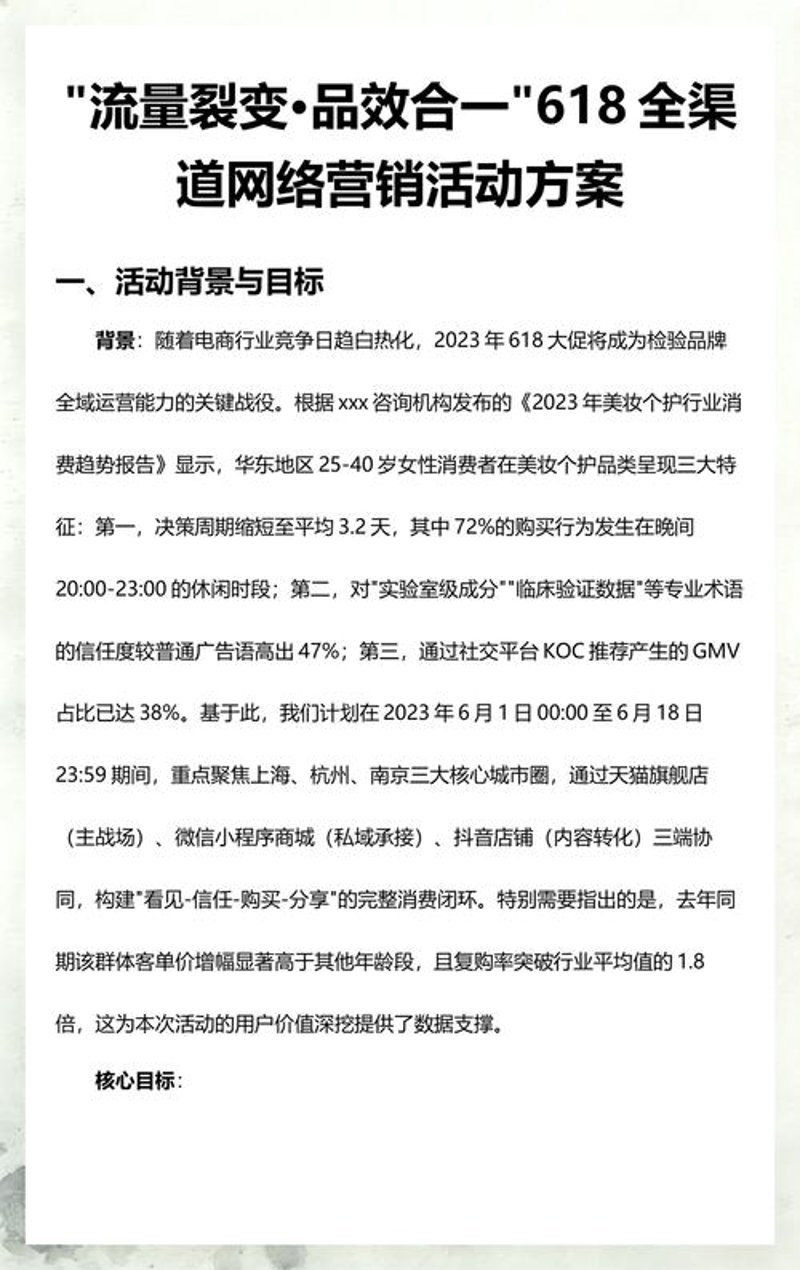 电商营销策划